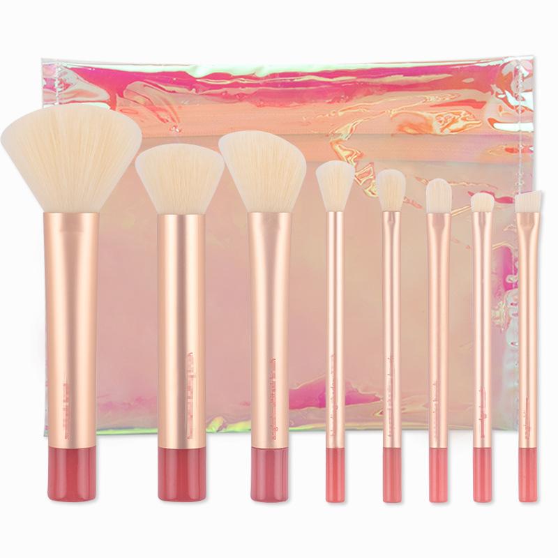 Powder Blusher Brush Portable Cosmetic Brush Zipper Bag