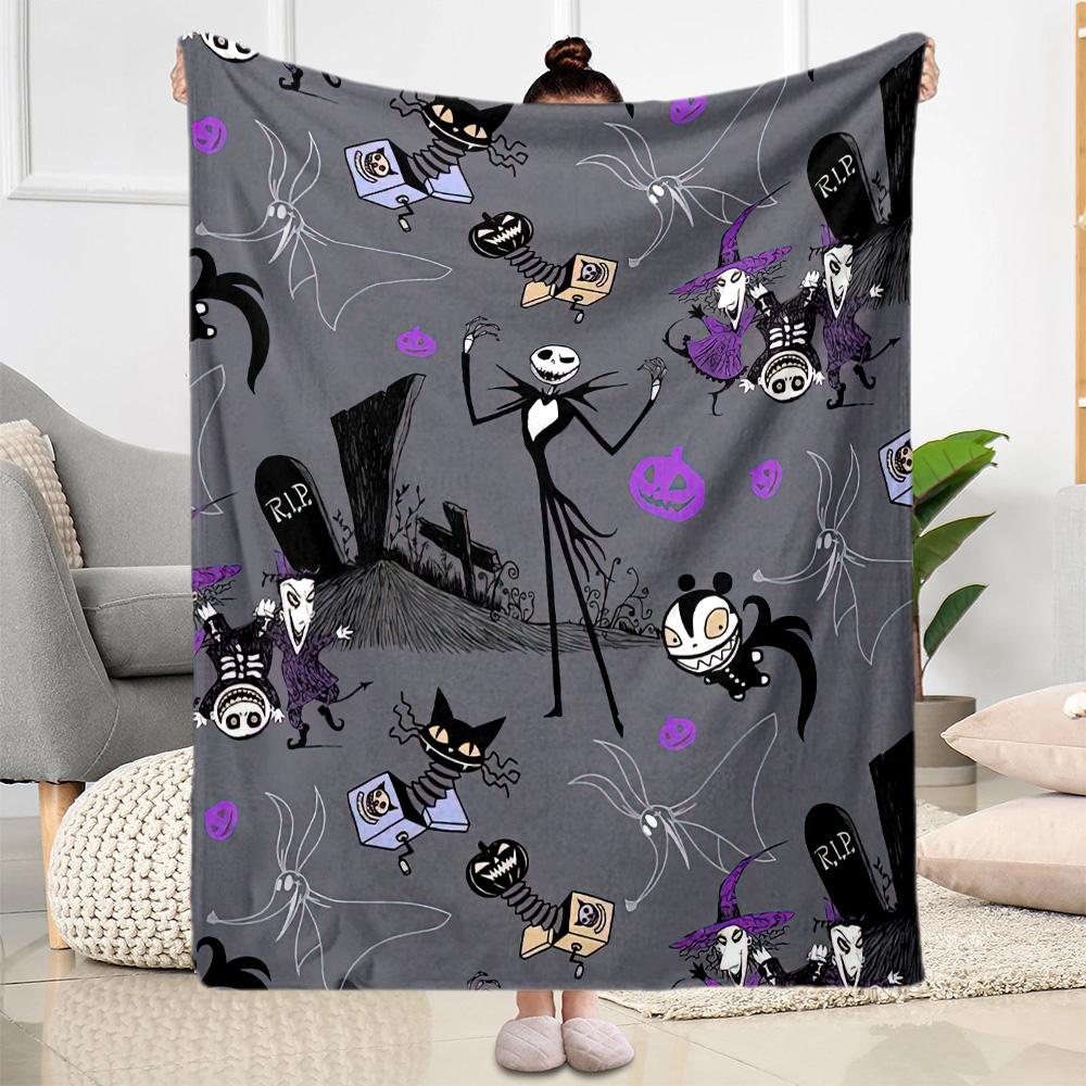 Christmas Nightmare Blanket Ultra-Soft Great for Bedding Couch Bed for All Seasons Playful Design Ideal Gift for Friends Family Couples Picnic