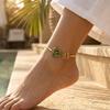 Fashion Colorful Multi Petal Flower Anklets for Women Elegant Chic Flat Snake Bone Chain OT Buckle Anklets Girl Wedding Gift