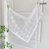 Retro Lace Scarf Bandana Headband Embroidered Hair Scarf Bohemia White Triangle Headscarf Womens Girl Floral Crochet Hair Bands