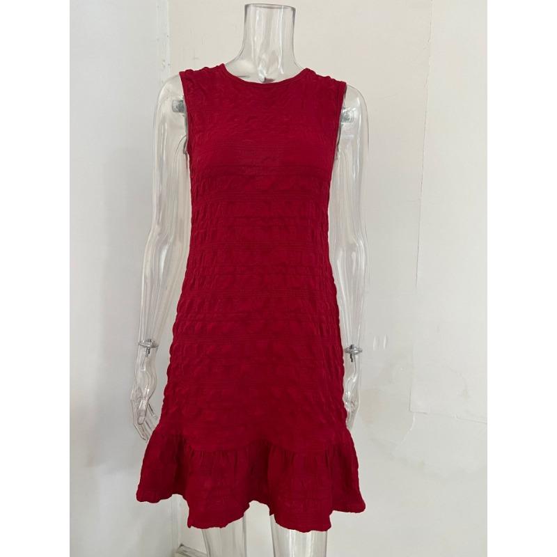 Women's Summer Sleeveless Lace-up Solid Color Casual Dress