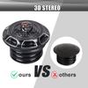 For Harley Sportster XL 1200 883 X48 Dyna Aluminum Fuel Gas Tank Cover Cap 3D Chrome Skull Red Eyes Style