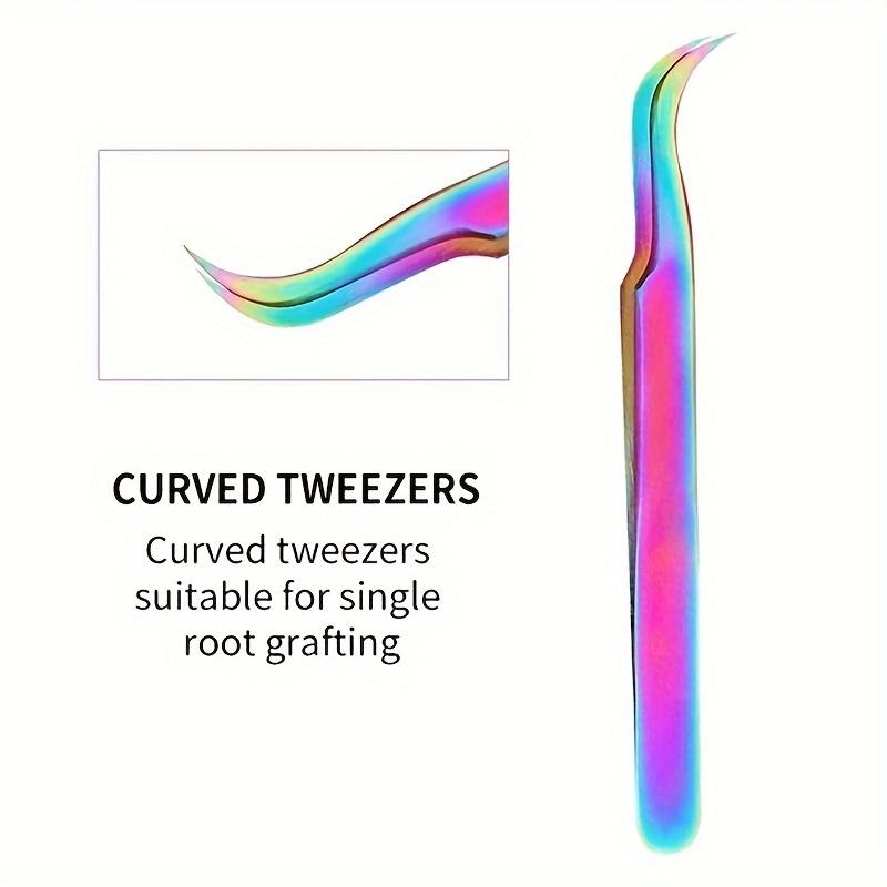 1 Pcs Eyelashes Tweezers Stainless Steel Superhard Tweezers High Precision Anti-static Tweezers for Eyelash Extensions