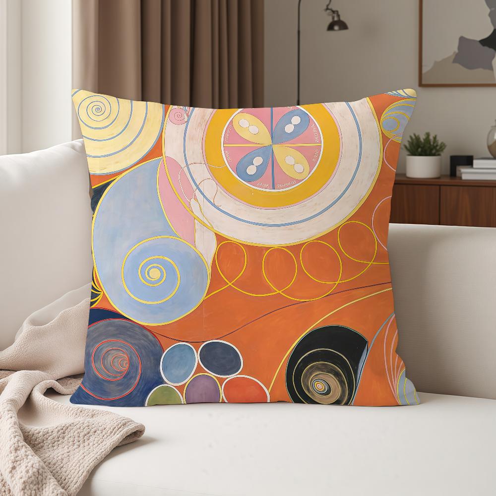 H-hilma Af Klint Kunst Kissenbezug Geeignet für Schlafzimmer Wohnzimmer Autos Heimdekoration