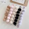 Colorful Sweet Plush Ball Chain Phone Case Decoration Bag Pendant Fashion Anti-Lost Lanyard Creative Cute Keychain Gifts