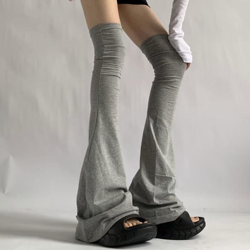 Y2K Leg Stockings Elasticity Slimming Knee Socks Japanese Style Spicy Femboy Over The Knee Horn Shaped Cuffs Sexy Accessories