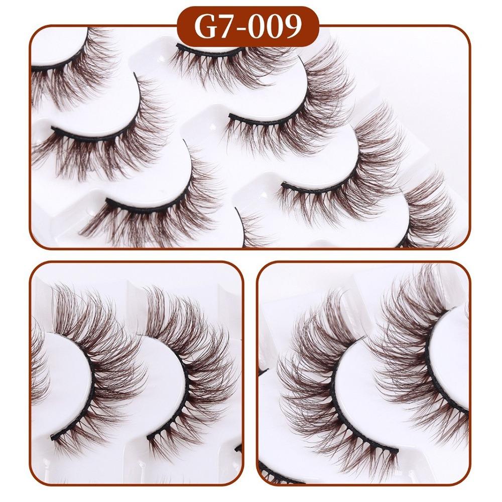 

7Pairs Curvature C Thick False Eyelashes Black Dense Fluffy Fake Eyelashes Eye Lash Extension G7-009