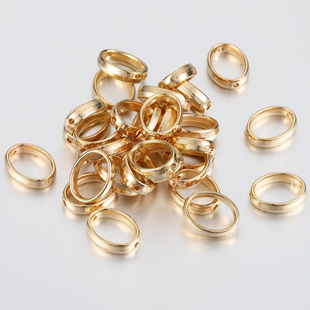 50pcs Two Hole CCB Square Love Heart Frame Spacer Beads DIY Necklace Bracelet Earrings Connectors Pendants Jewelry Accessories