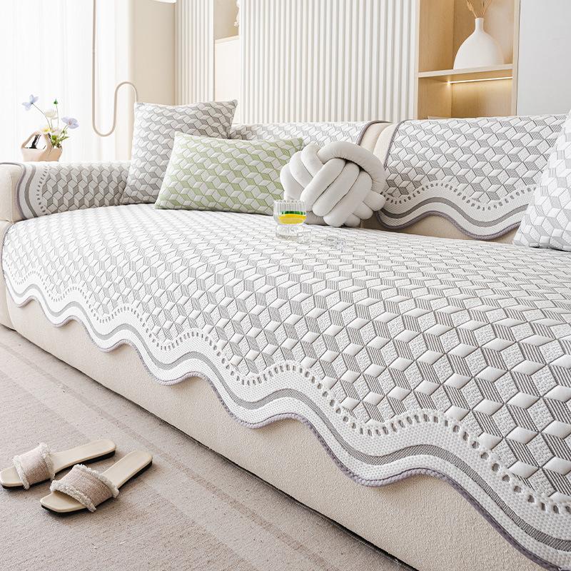 2025 New Special-shaped Irregular Sofa Cushion, Cool In Summer, Ice Silk Fixed, Non-slip and Anti-cat Scratch, Straight Row Seat Cushion
