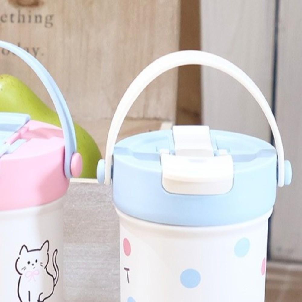 Leak-proof Insulated Cup 600ml Vacuum Flasks Water Bottle Travel Tumbler  Cold Drink