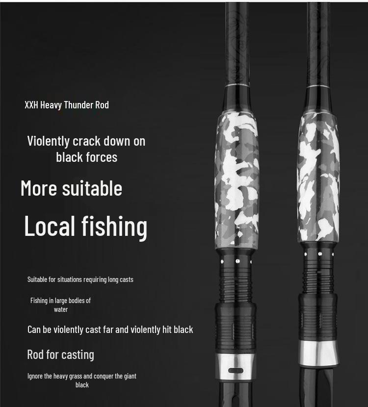 Carbon Ultra-Strong XXH Black Bass Lure and Boat Rod