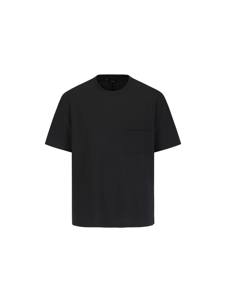 AND Z Men'S Round Short Sleeve T-Shirt_Blg2Tr1001Bk