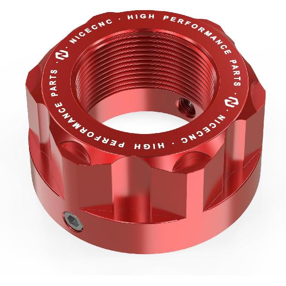 NICECNC Black Rear Locking Axle Nut Compatible with Yamaha Blaster 200 YFS200 1988-2006, YFS200SE Special Edition 2006, Banshee 350 YFZ350 1987-2006 красный