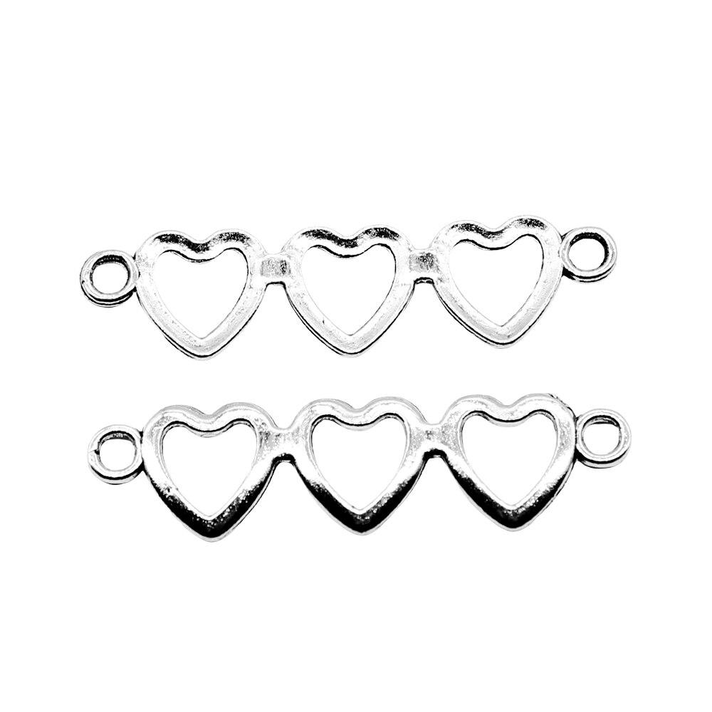 

Античный серебряный цвет, 10 шт., бренд: WYISYWG Подвески в форме сердца, подарки, поделки ручной работы, 43x11 мм