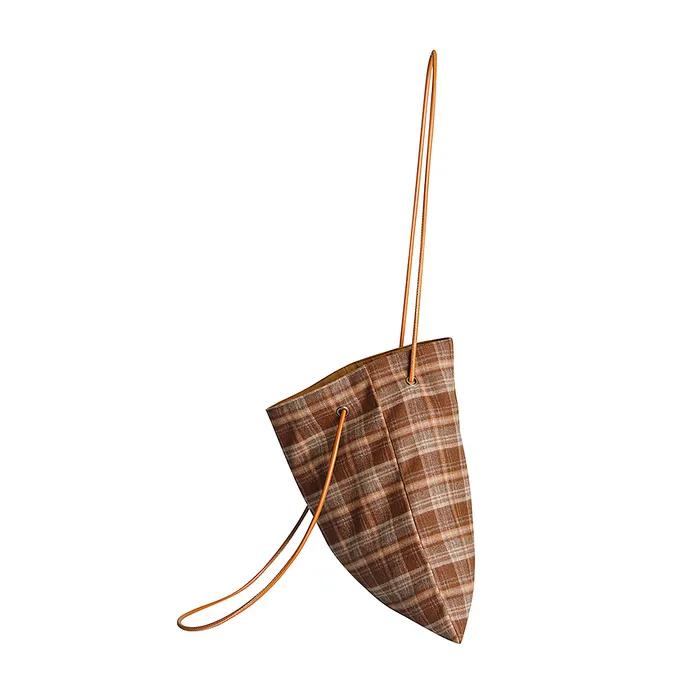 Square Mini Bag - Vintage Brown Check