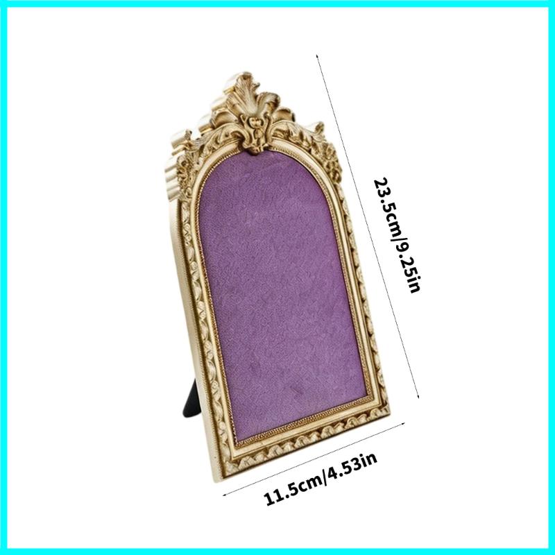 X6HE Ornamental Resin Jewelry Holder Photo Frame Earring Organization Decorative Shelf for Home and Shop Displays