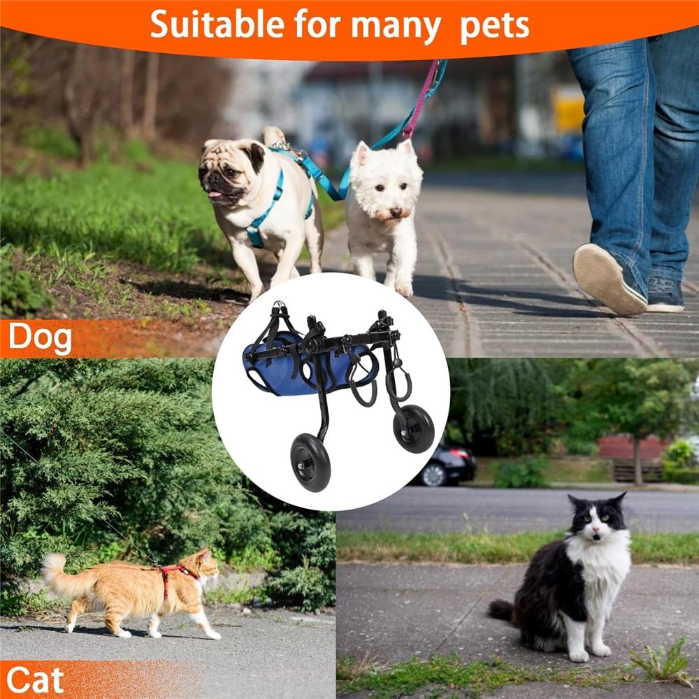 Hundewagen für Hinterbeine – Verstellbare Mobilitätshilfe für kleine Hunde, Hüftstütze & Beinschiene, Gehhilfe für behinderte Haustiere (XS/S/M)
