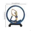 Female Figurine with Circle Stylized Woman Sculpture Modern Desktop for Yogi, Bookshelf,