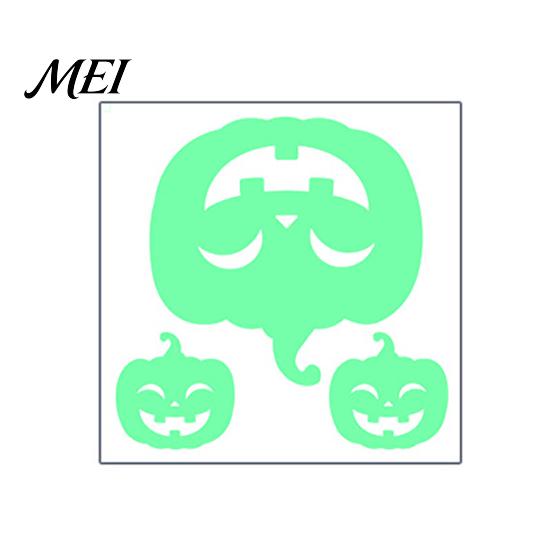 Spooky Night Atmosphere Decor Halloween Glow in The Dark Wall Stickers, Luminous Ghost Hand And Bat Removable PVC Stickers Decals, Horror Theme