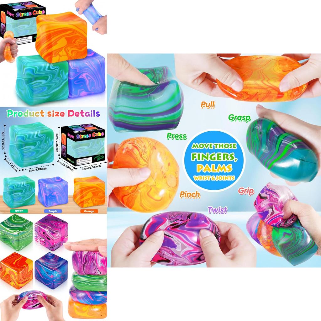 Stress Relief Fidget Toy Set With Slow Rebound Tpr For Kids And Adults