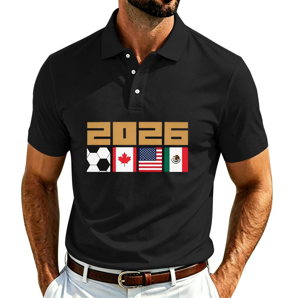 Men's Casual Soccer Print Quick Dry Lightweight Mesh Breathable Short Sleeve Crew Neck T-Shirt for Sports and Outdoor Activities