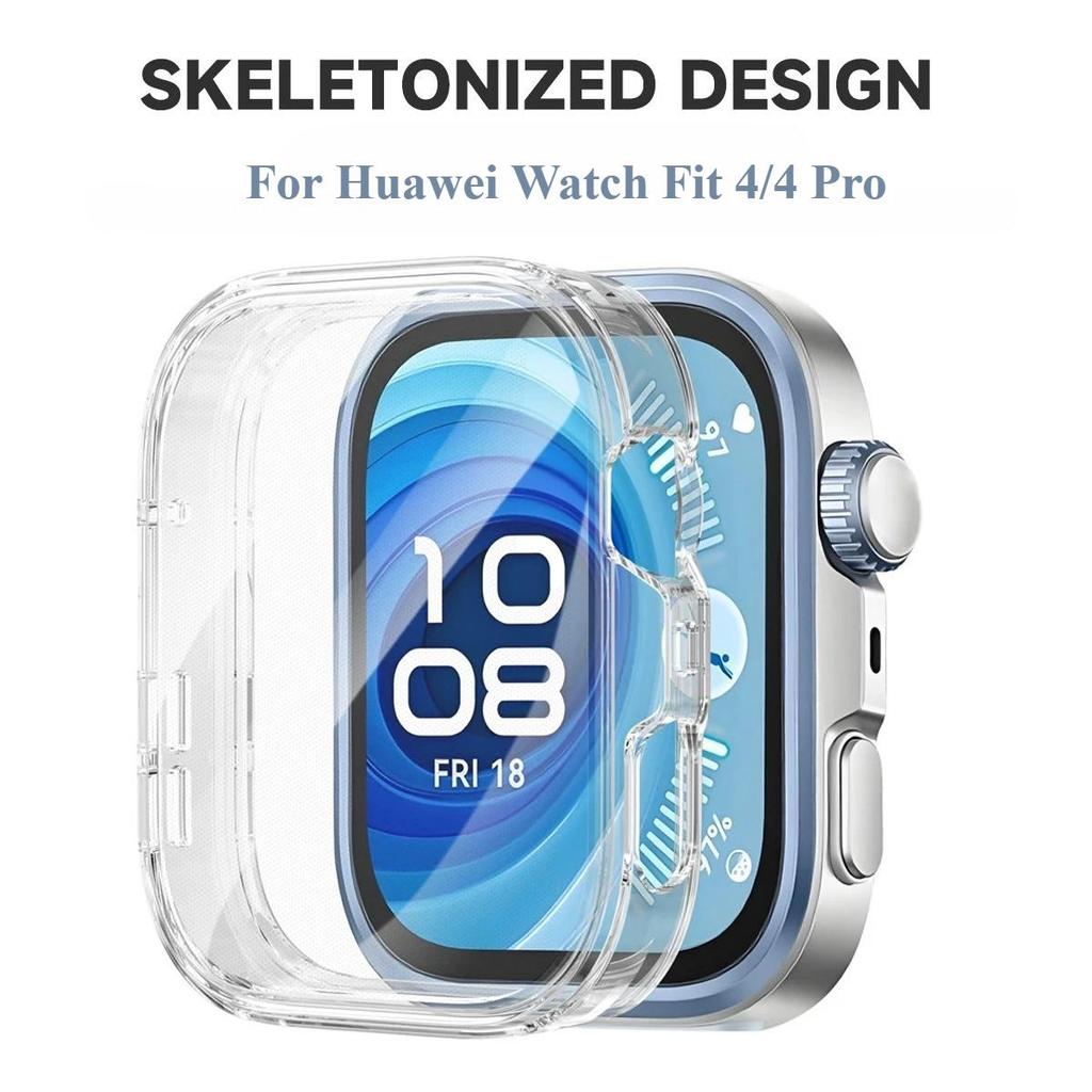 PC Hard Case for Huawei Watch Fit 4/4 Pro Shockproof Bumper Shell Protective Covers for Huawei Fit4 Hollow Out Case Accessories