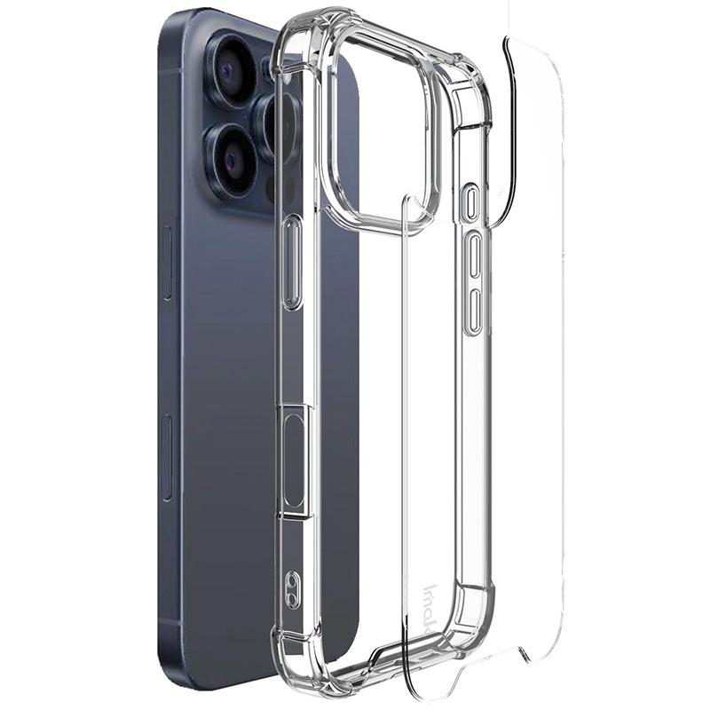 IMAK For iPhone 16 Pro Max Case Airbag Corners PC+TPU Clear Phone Cover