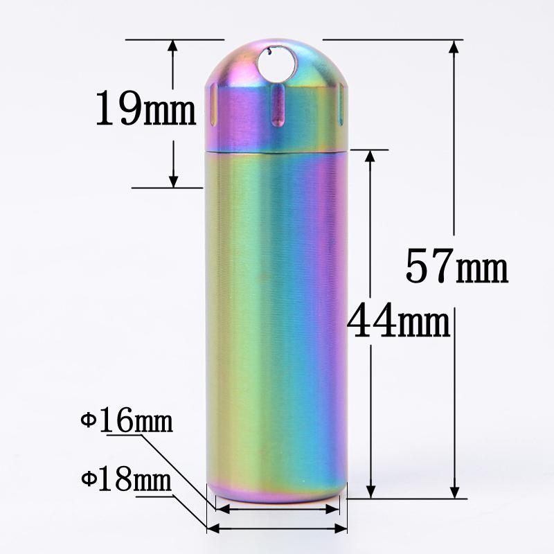 Tragbare Wasserdichte Kapsel CNC Metall Dichtungsflasche Mini Edelstahl EDC Überlebens Pillendose Haus Camping Werkzeug für den täglichen Gebrauch