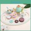 Wooden Pretend Tea Party Set For Children Educational Toy For Home Play