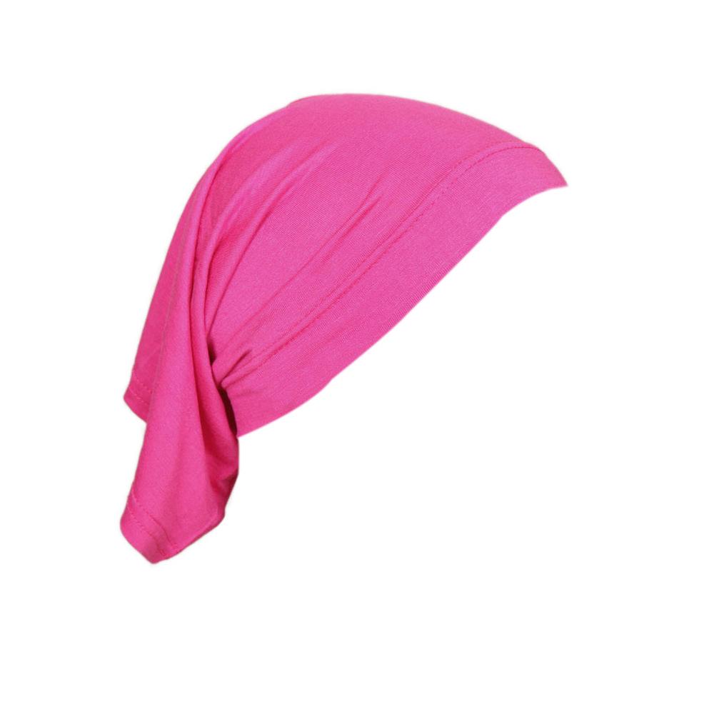 Mercerized Cotton Base Cap with High Elastic Solid Color Indian Long Scarf and Tube Cap MSL09