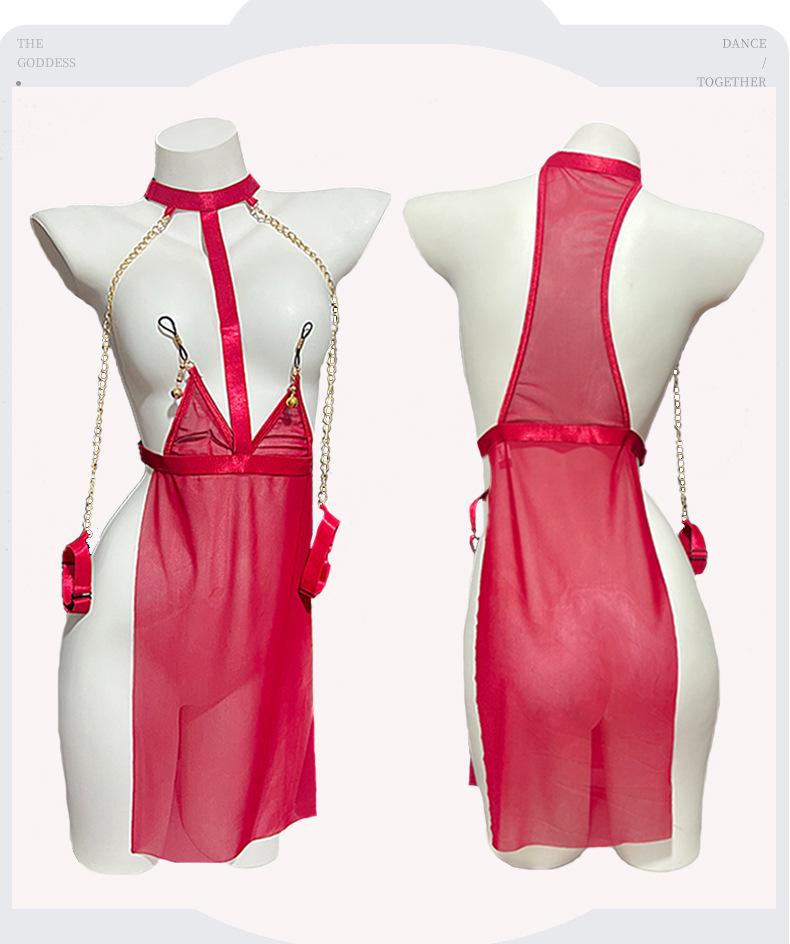 Σετ Εσωρούχων Δεσπόζουσας Πρόκλησης Μεγάλου Μεγέθους - Ερωτικό SM Στολή Πιτζάμα, Πειρασμός & Πάθος 7411