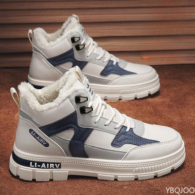 Modische vielseitige High-Top-Herrenschuhe Herbst Winter dicke warme Baumwollschuhe Sport Freizeit bequeme Herrenschuhe