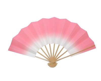 Dance White for and Japanese Dance Gradation-dyed Fan, Bamboo, 9.5 Inches, Practice, Dance, Festivals, (pink)
