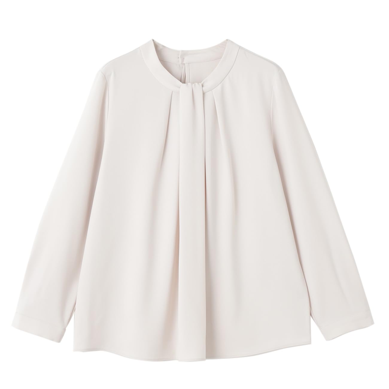 

ORIHICA Women s Long-Sleeved, Beautiful Blouse, Choose Your Design, Washable, Office Wear, Beige/Bowtie Style (RHT5S04), Size L