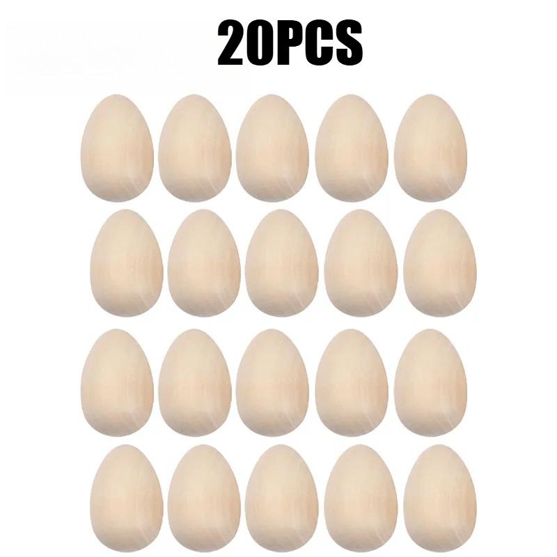 Wooden Easter Eggs for Kids DIY Painting Craft Set Hand Painted Creative Art Activity Wooden Blanks Childrens Craft Supplies