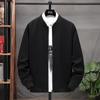 Men's Jacket Men's Baseball Collar Thin Jacket Closed Sleeve Casual All-Match Jacket Men's Thread Hem Autumn Top Pure