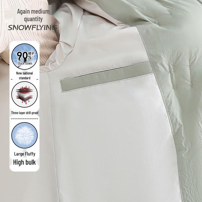 Xue Zhong Fei Women's 90% Down Short Stand Collar Winter Jacket