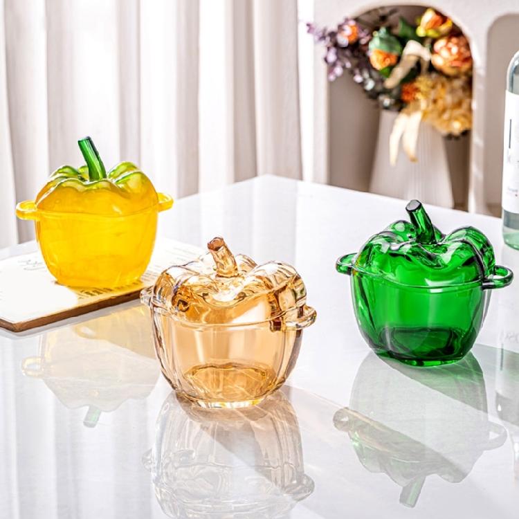 Beautiful Glass Snacks Tray Display Bowl With Protective Lid Cover For Dry Food And Display Festival Decoration