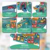 Electric Car Track Toy Train Children Parking Tower Miniature Cars Models Indoor Games Child Vehicle Toys for Kids Boys Baby