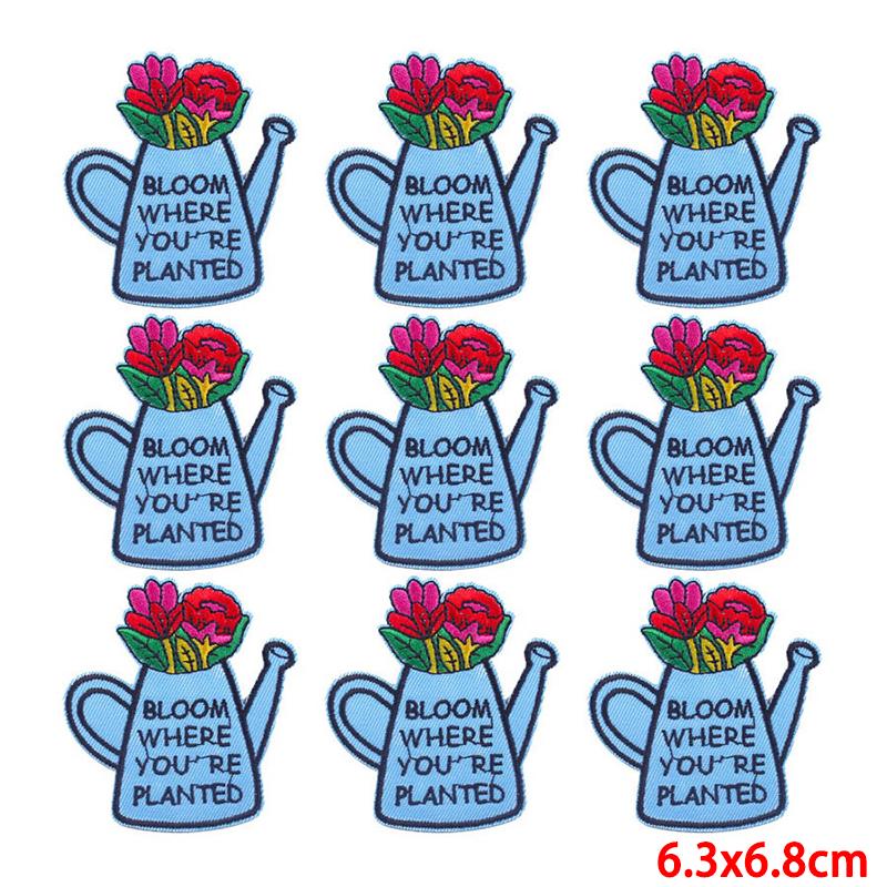 10 Pcs/lot Wholesale Embroidery Patch Iron On Patches For Clothing Patches On Clothes Jackets Decor Applique Sew Supplies