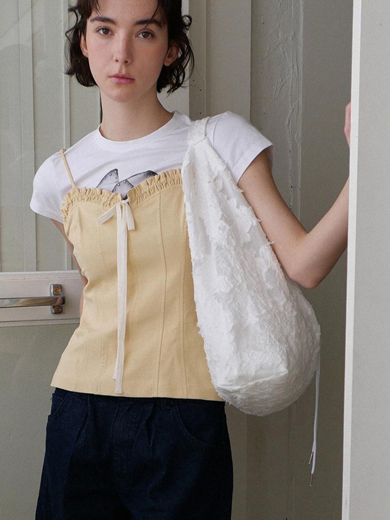 Voor Jeanne Garden Shoulder Bag_White