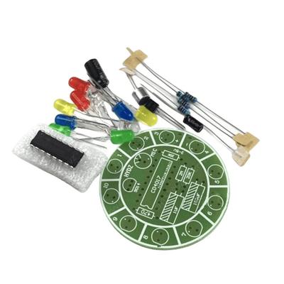 1-3 סטים CD4017 ערכת אור LED מסתובב צבעונית נשלטת קולית רכיבים אלקטרוניים לייצור DIY חלקי חילוף למעבדת סטודנטים
