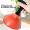 Ergonomic Grip Mini Drain Plunger with Heavy Duty Rubber Cup for Powerful Suction Unclog Slow Drains in Kitchens Bathrooms Compact Size