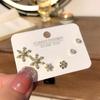 S925 Silver Asymmetric Swan & Snowflake Cat's Eye Earrings for Women