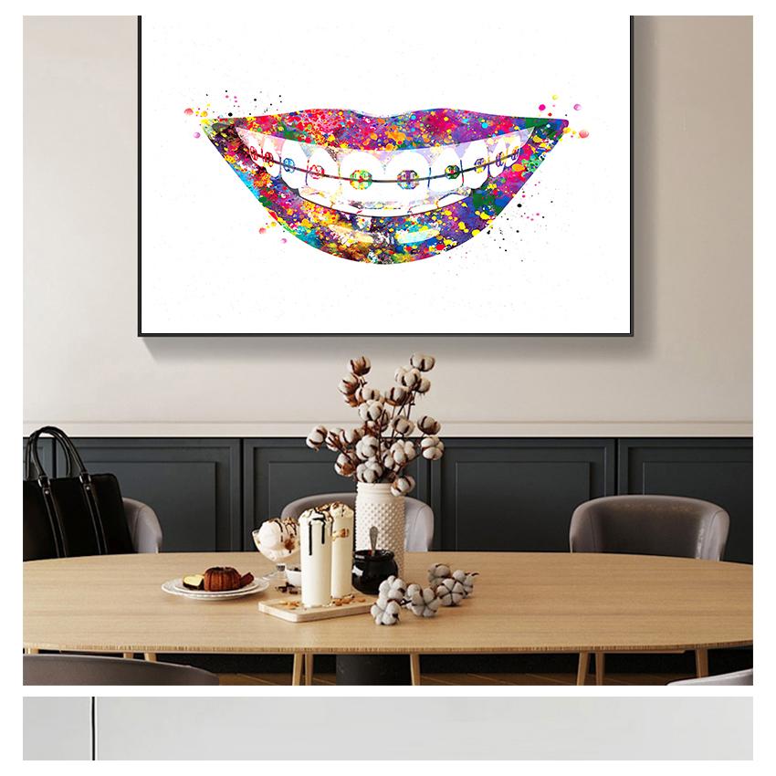 Dental Teeth Anatomy Tooth Row Medical Teeth Roots Modular Poster Nordic Wall Artwork HD Printed Home Decoration Canvas Painting