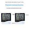 HTC-1 Digital LCD Thermometer Humidity Gauge Meter with Alarm Clock Accurate Temperature Monitor for Household Bedroom