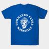 Herren Schwarzes Print-T-Shirt Commandos Marseille No-Cut Transferpapier Print Baumwoll-T-Shirt