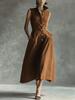 Europa und die Vereinigten Staaten 2026 Sommer neue Mode lässig Stehkragen Temperament Trend Stil Knopfkleid