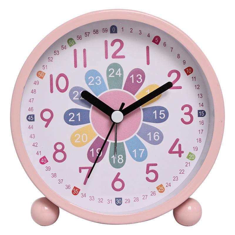 

Kids Silent Cartoon Luminous Metal Alarm Clock - Ideal for Students Desktops