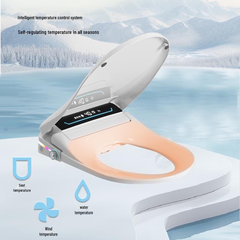 110V Smart Toilet Seat: Automatic Flip, Instant Heating, Electric Flush, Drying, Heated Seat